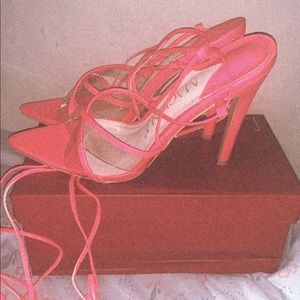 Mackin Gladiator Sandals Lace Up High Heels